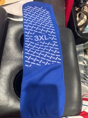 3 pair of Non-Branded Blue 3XL Grip Sock for Women or Men